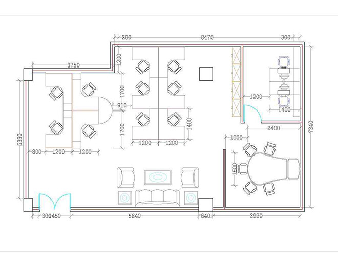 办公室装修平面图 苏州厂房装修